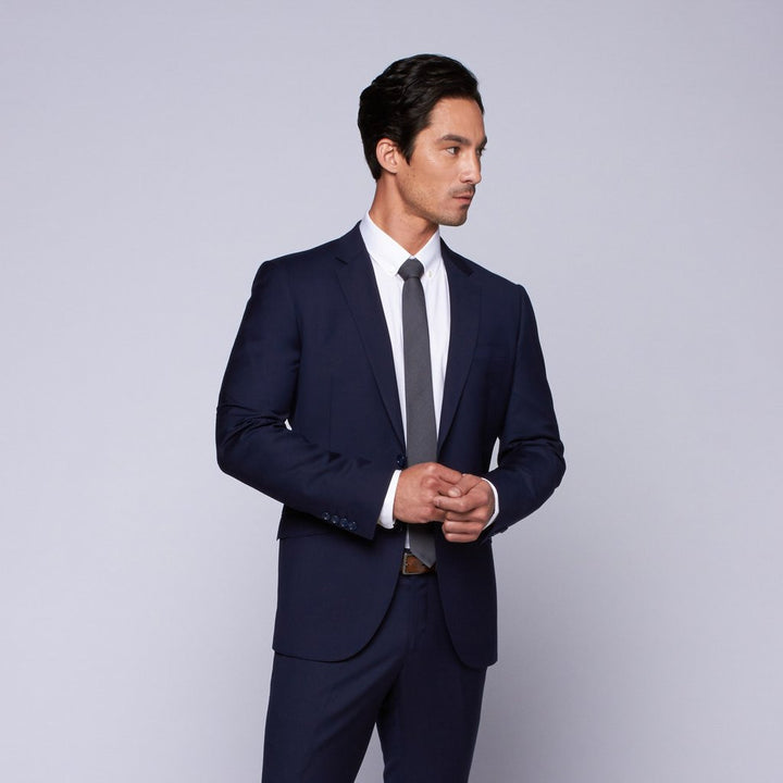 MaxDavoli by MaxMan American Blue Solid Suit