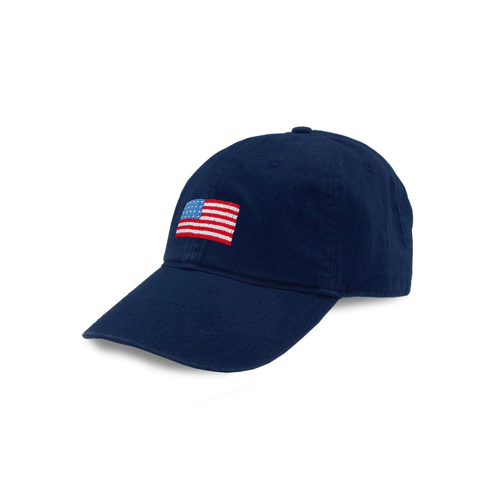 Smathers and Branson American Flag Needlepoint Hat: Navy