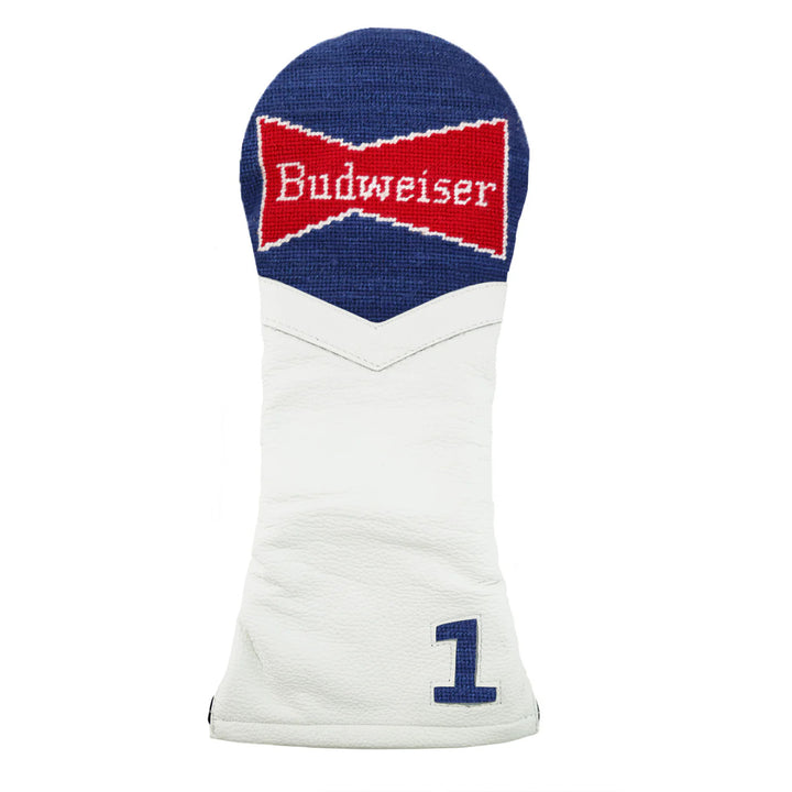 Smathers and Branson Budweiser Vintage Bowtie Driver Headcover (Classic Navy) (White Leather)