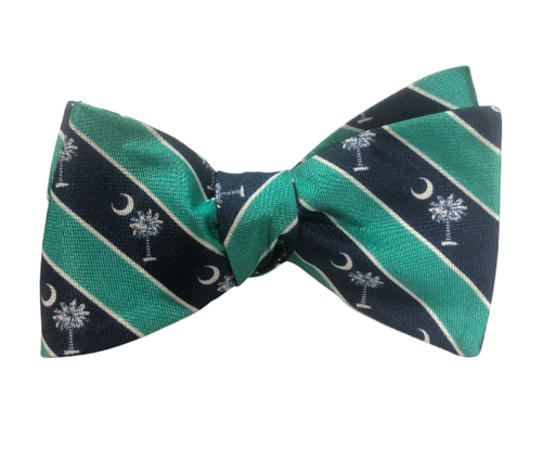 Craig Reagin South Carolina Palmetto Bowtie: Aqua Stripe