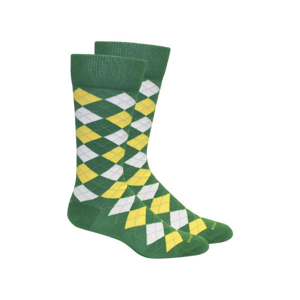 Brown Dog Hosiery Stand Up Stripe: Jolly Green/Yellow