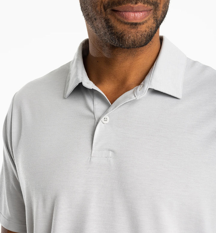 Free Fly Men's Bamboo Elevate Polo: Aspen Grey