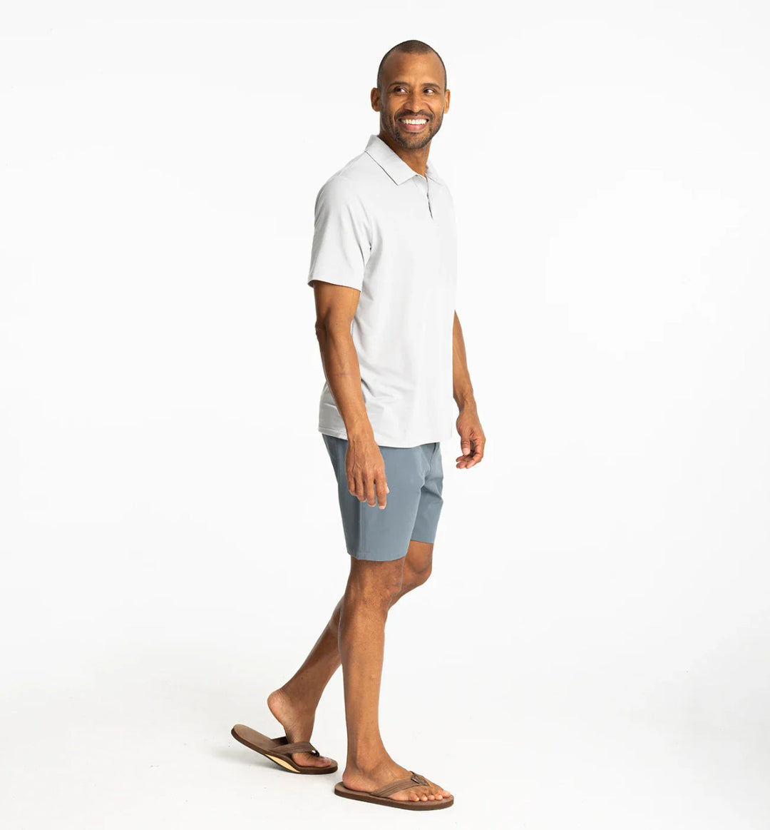 Free Fly Men's Bamboo Elevate Polo: Aspen Grey