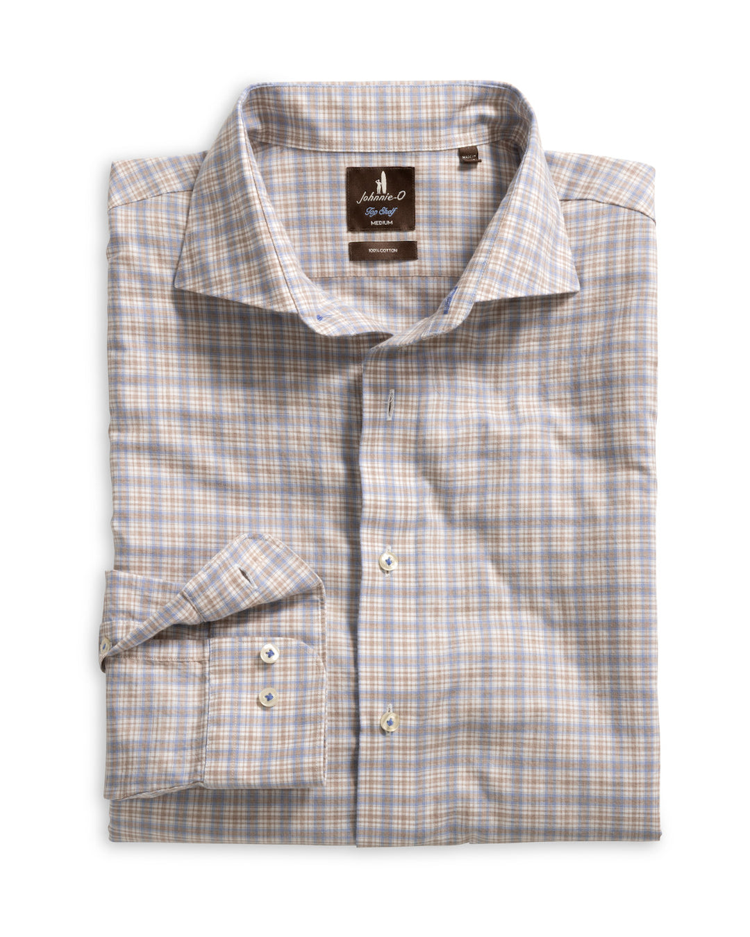 Johnnie-O Bayview Pane Sport Shirt: Malibu