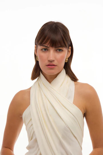 Brackish Rectangle Stud Earring: Fortune Hill
