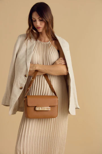 Brackish Oxford Handbag: Tan/Quail