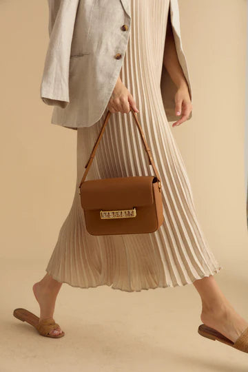 Brackish Oxford Handbag: Tan/Quail