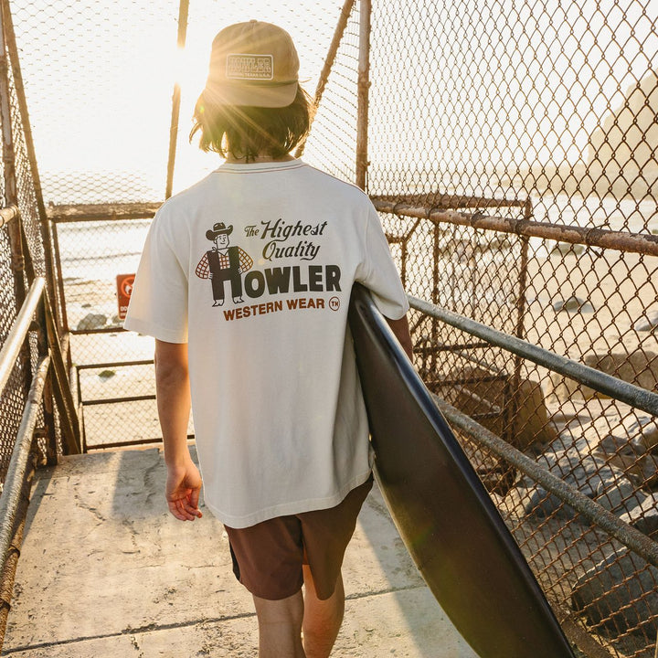 Howler Cotton T-shirt: Howler Western Wear - Natural