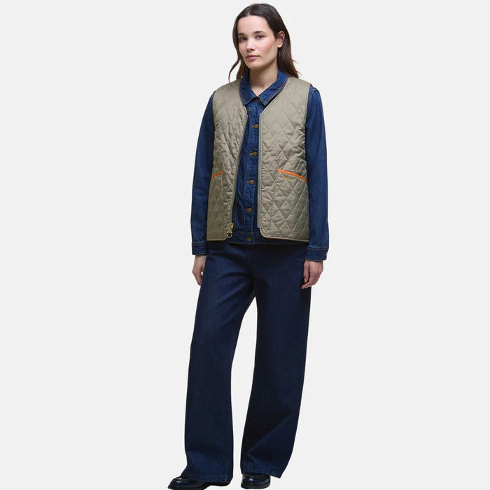 Barbour My Barbour Reversible Quilted Liner: Timberwolf/Marigold