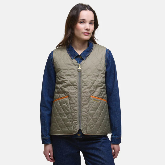 Barbour My Barbour Reversible Quilted Liner: Timberwolf/Marigold