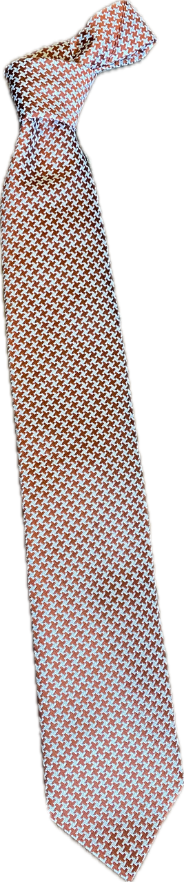 Seaward and Stearn Burnt Orange Basket Weave Tie