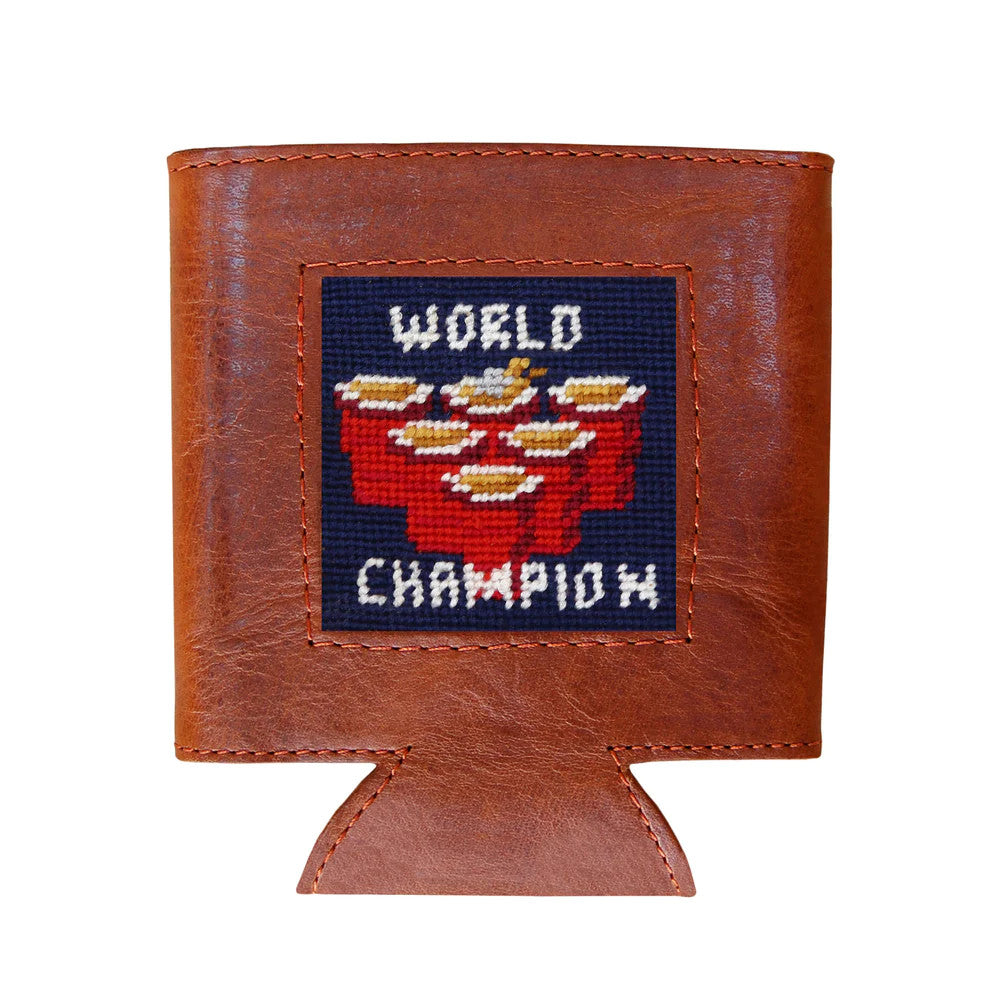 Smathers and Branson Beer Pong World Champ Needlepoint Can Cooler