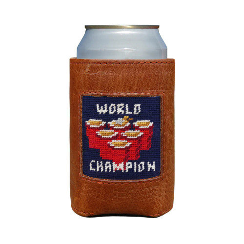 Smathers and Branson Beer Pong World Champ Needlepoint Can Cooler