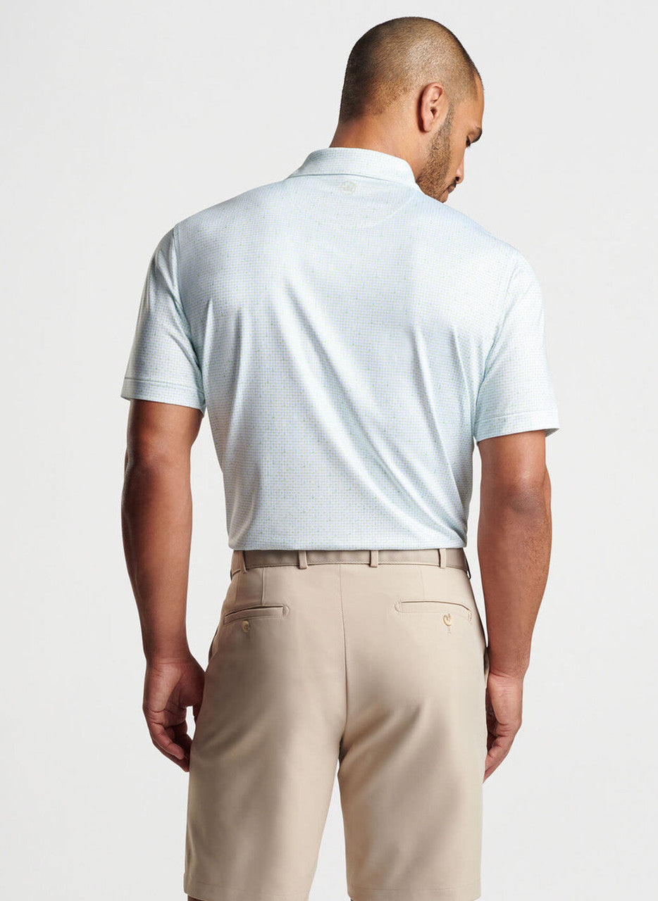 Peter Millar The Bees Knees Performance Jersey Polo: White/Spritzer