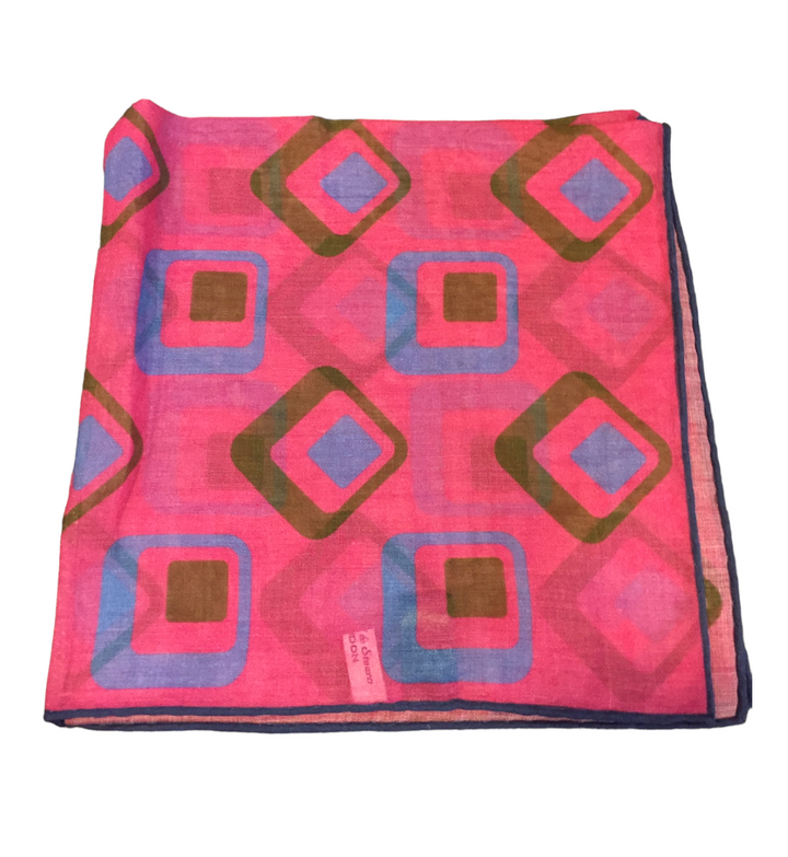 Seaward and Stearn Berry Geo Print Pocket Square