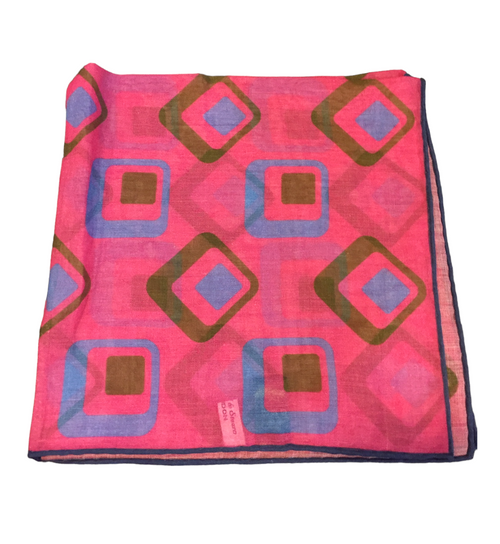 Seaward and Stearn Berry Geo Print Pocket Square