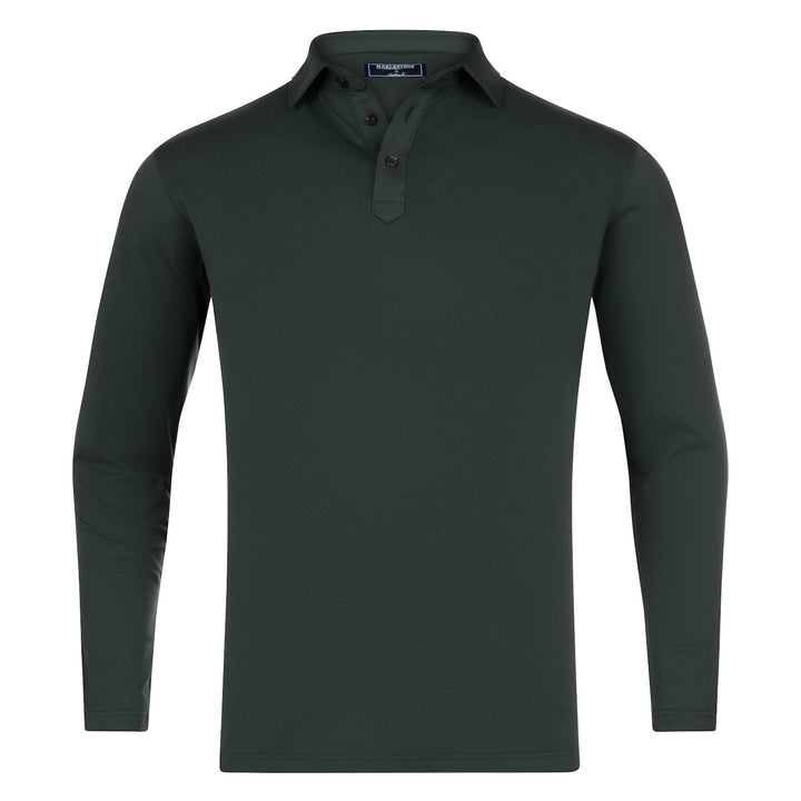 Harlestons The Cypress Longsleeve Polo: Magnolia Green
