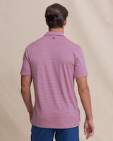 Southern Tide Oceanfront Stripe Pique Polo: Sea Pink
