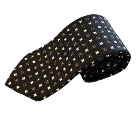 Robert Jensen Multi Medallion Print Tie: Black