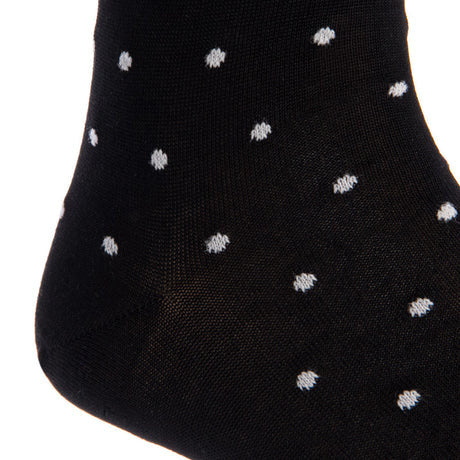 Dapper Classic Black with Ash Dot Cotton Sock Linked Toe