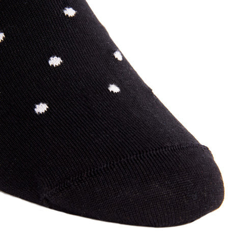 Dapper Classic Black with Ash Dot Cotton Sock Linked Toe