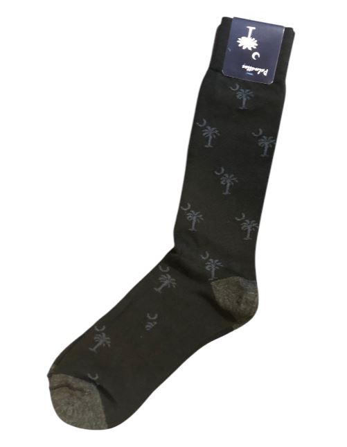 Craig Reagin South Carolina Palmetto Sock: Black with Charcoal Palmetto Crescent