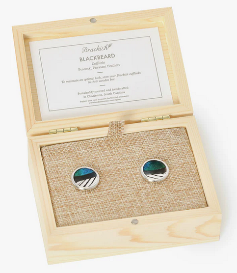 Brackish Blackbeard Cufflinks: Rhodium