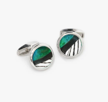 Brackish Blackbeard Cufflinks: Rhodium