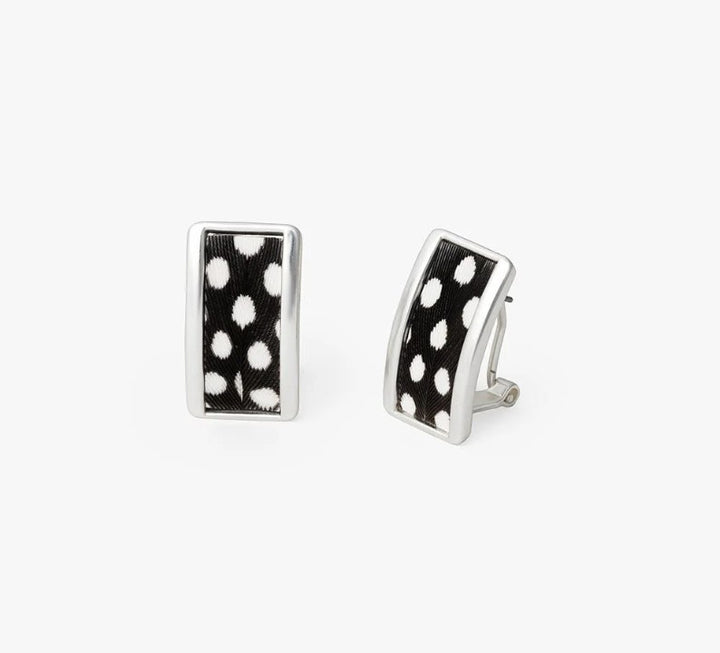 Brackish Rectangle Stud Earring Silver: Blackwood