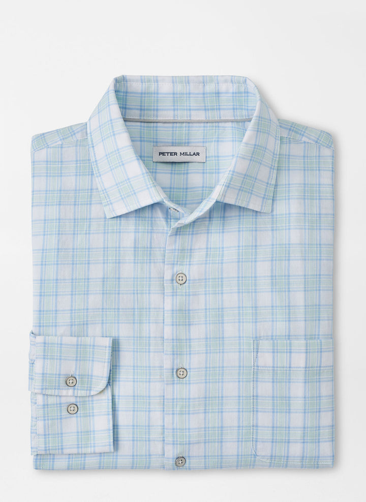 Peter Millar Block Island Cotton Sport Shirt: Calamint