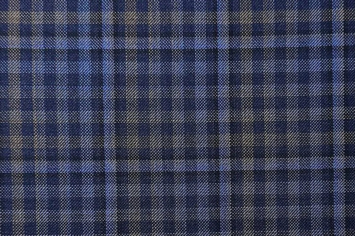 Maxdavoli by Maxman Zignone Tailored Coat: Blue Check