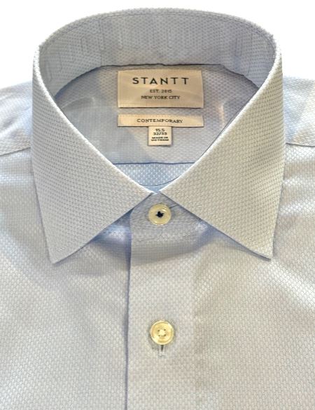 Stantt Ready To Wear Sky Blue Dobby Dress Shirt