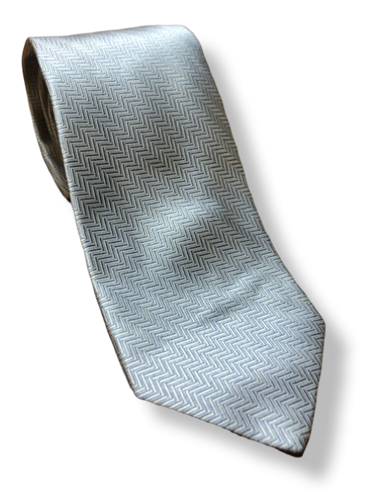 R. Hanauer Light Blue Herringbone Tie