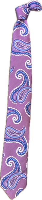 Seaward and Stearn Lavender and Blue Big Paisley Tie