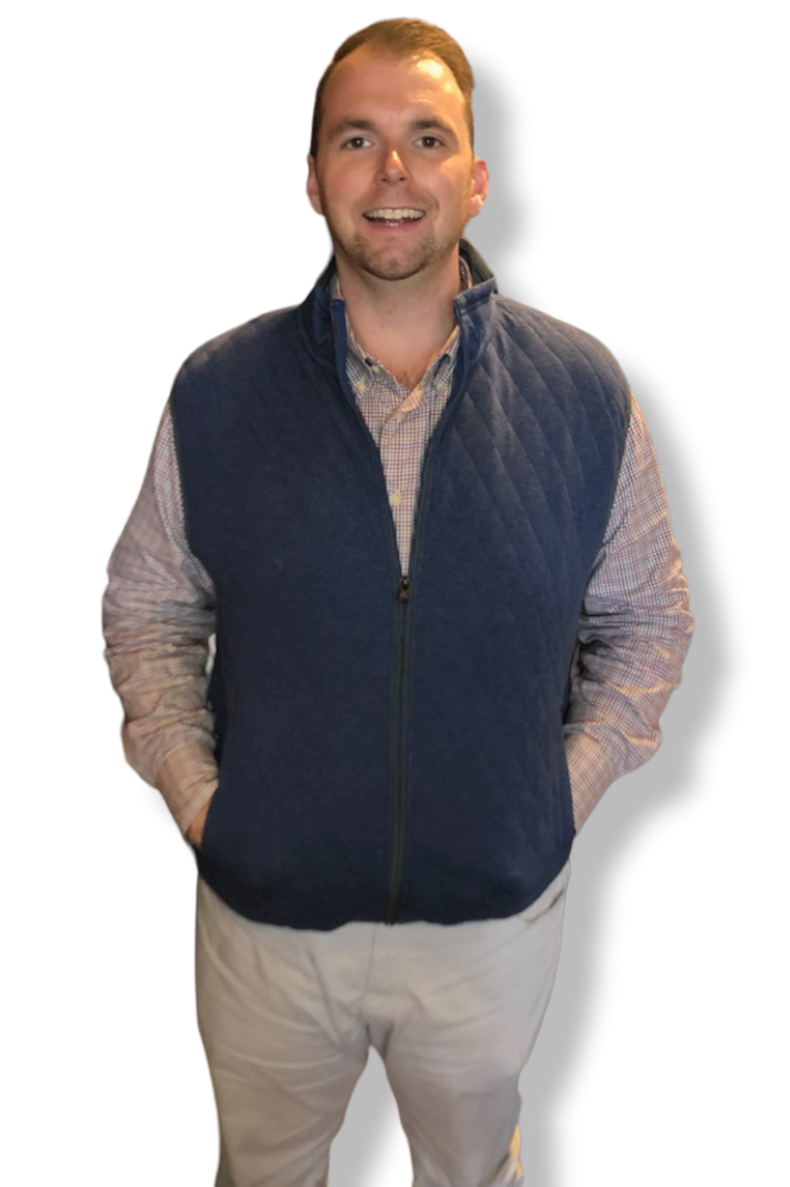 Craig Reagin Quilted Vest: Indigo Heather