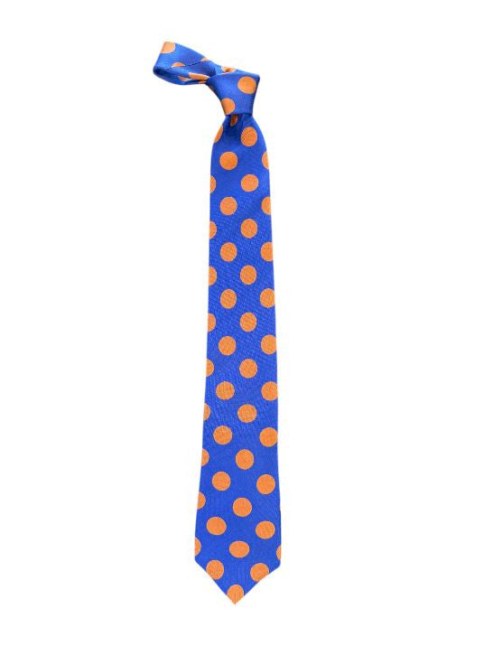 Robert Jensen Rust Big Dot Tie: Blue