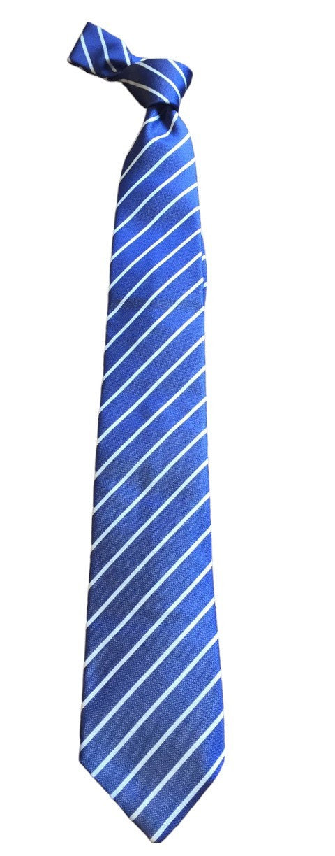 Robert Jensen Blue and White Stripe Tie