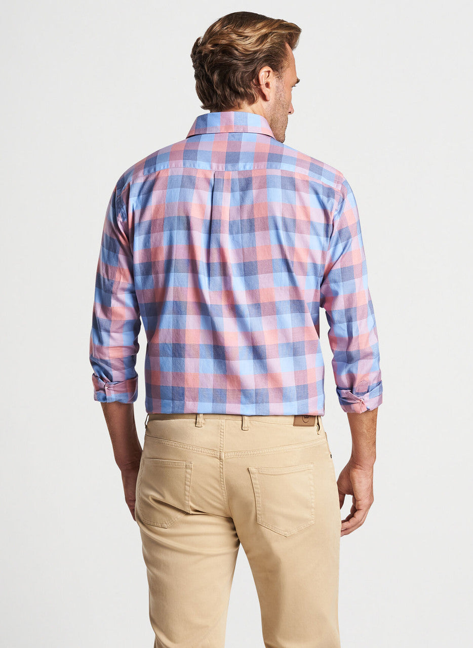 Peter Millar Boothbay Summer Soft Cotton Sport Shirt: Navy