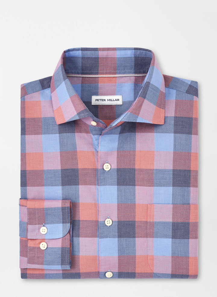 Peter Millar Boothbay Summer Soft Cotton Sport Shirt: Navy