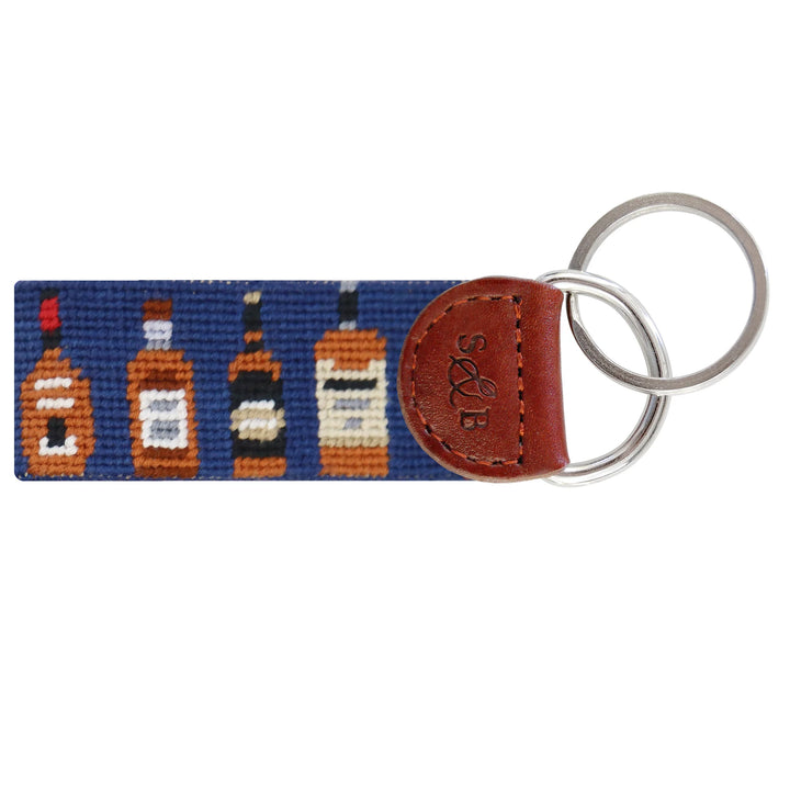 Smathers and Branson Key Fob: Bourbon Bottles (Classic Navy)