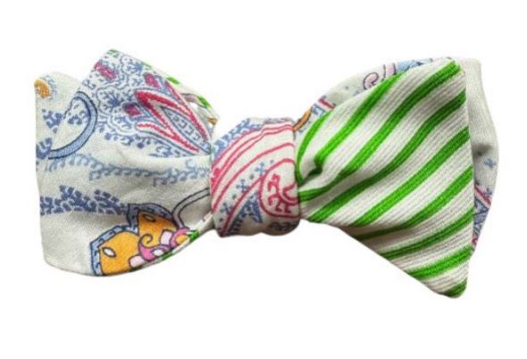 Craig Reagin Green Stripe/Paisley Bowtie