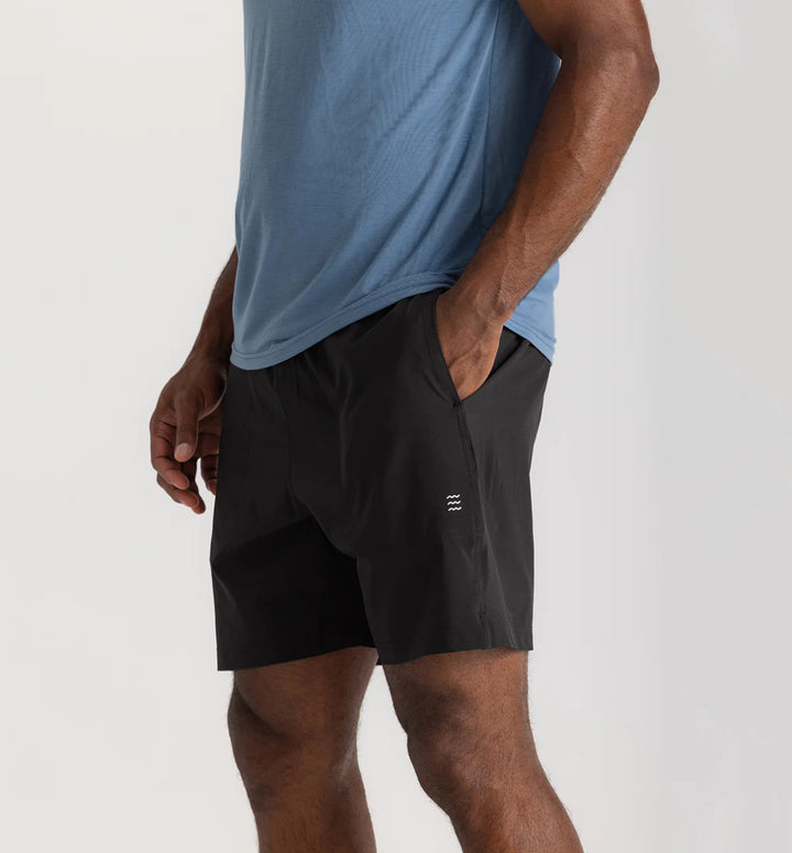 Free Fly Men's Bamboo-Lined Active Breeze Short – 7":Black