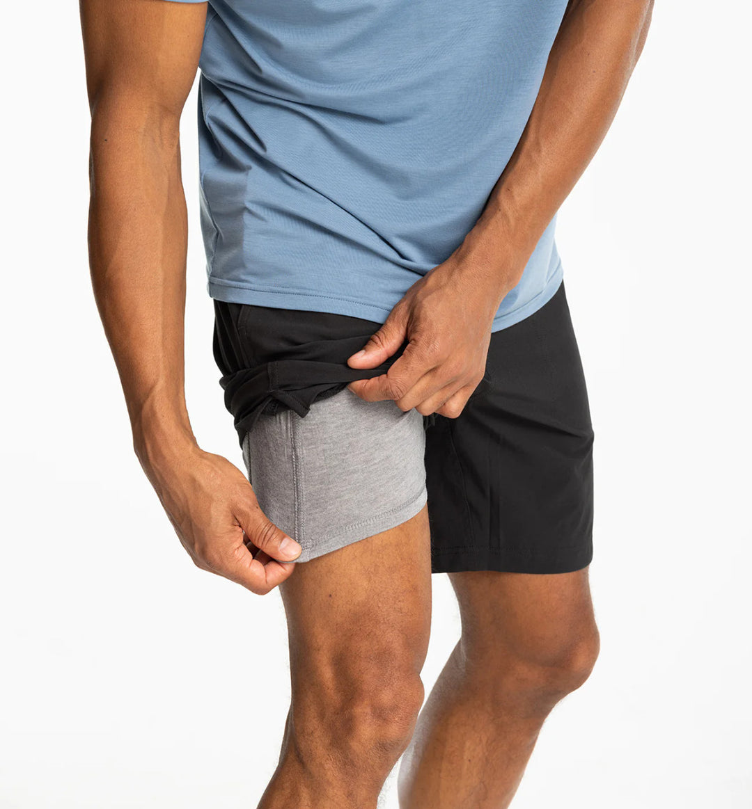 Free Fly Men's Bamboo-Lined Active Breeze Short – 7":Black