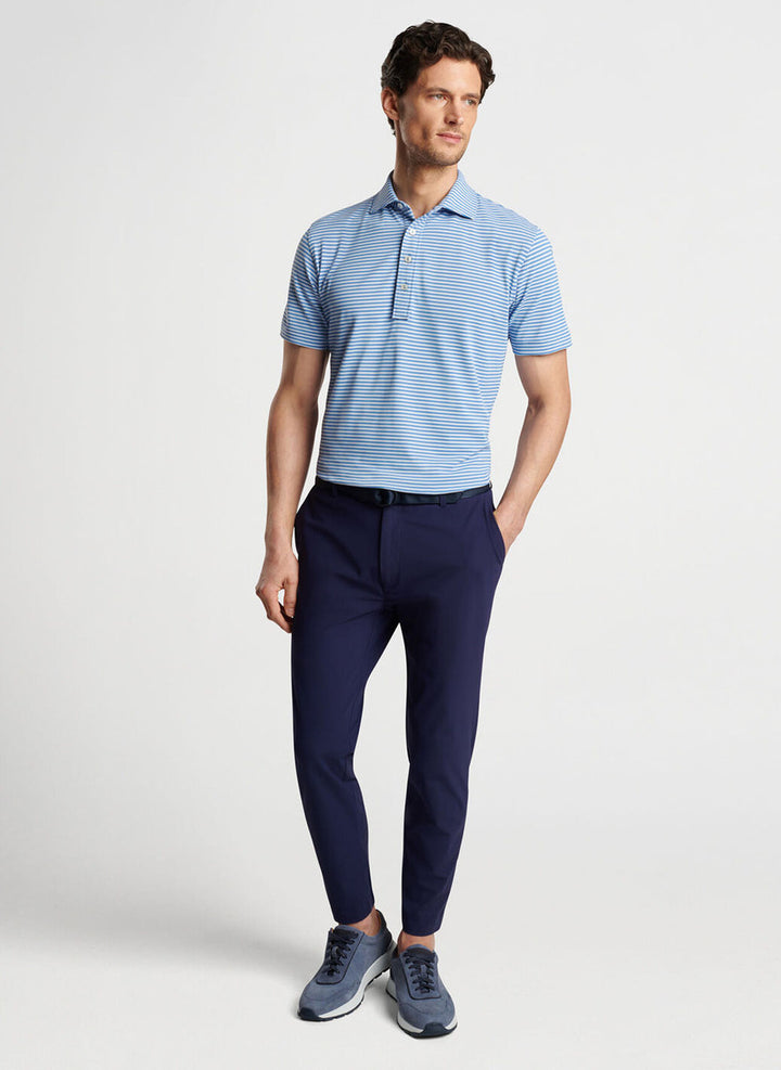 Peter Millar Crown Crafted Mood Performance Mesh Polo: Brook Blue