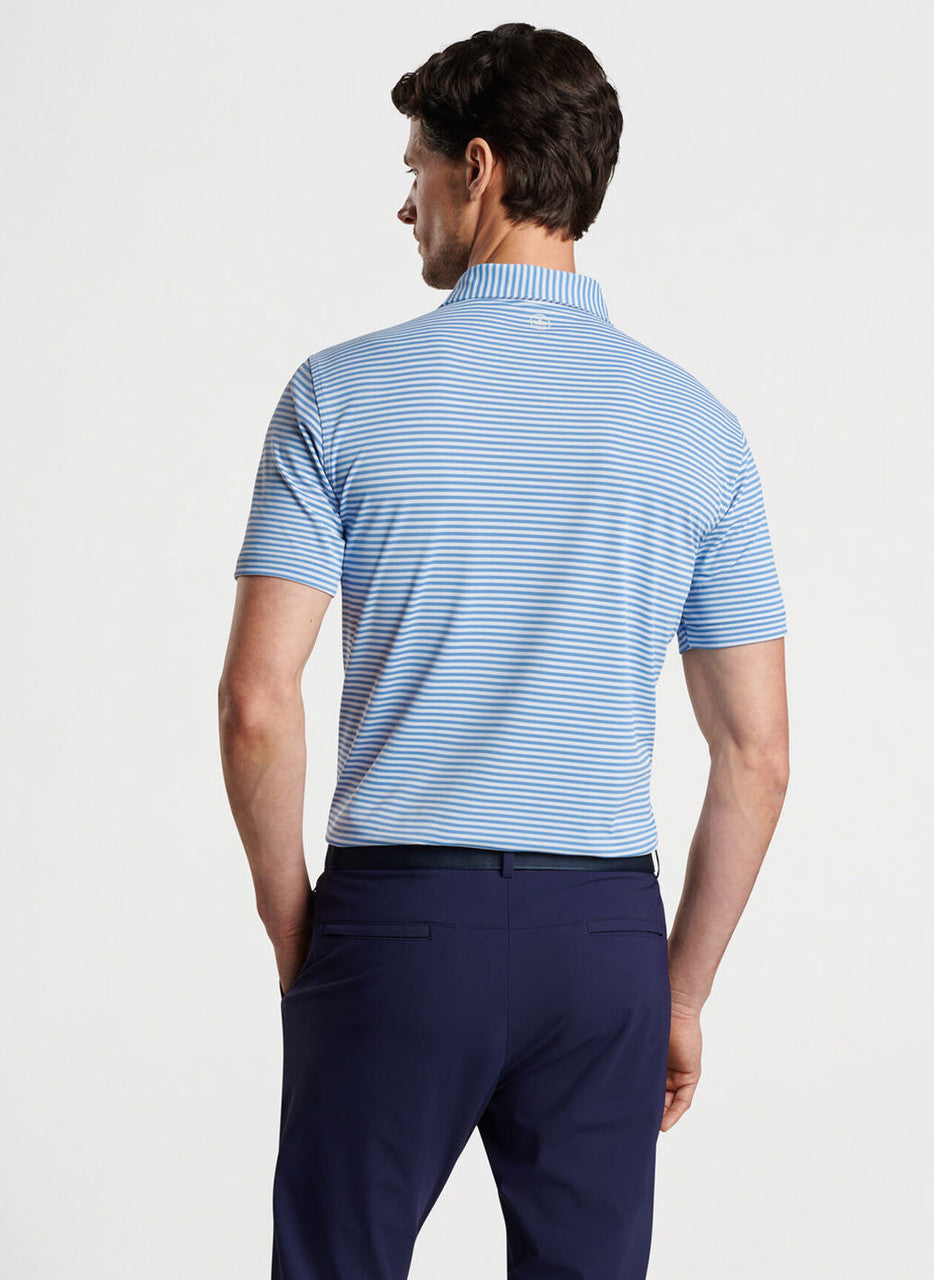 Peter Millar Crown Crafted Mood Performance Mesh Polo: Brook Blue