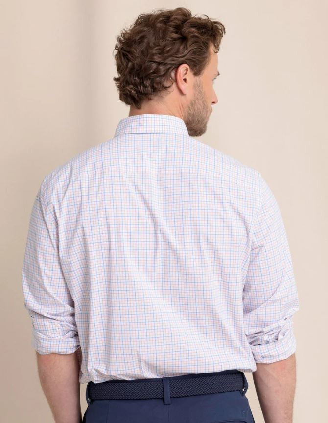 Southern Tide Charleston Broughton Plaid Sport Shirt: Petal Pink