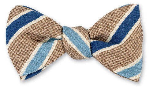 R. Hanauer Brown Chester Stripes Bow Tie