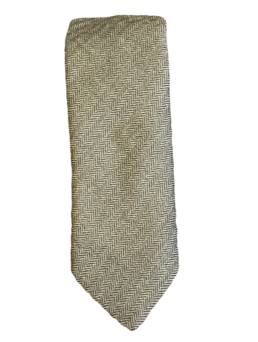 Seaward and Stearn Silk Herringbone Tie: Brown