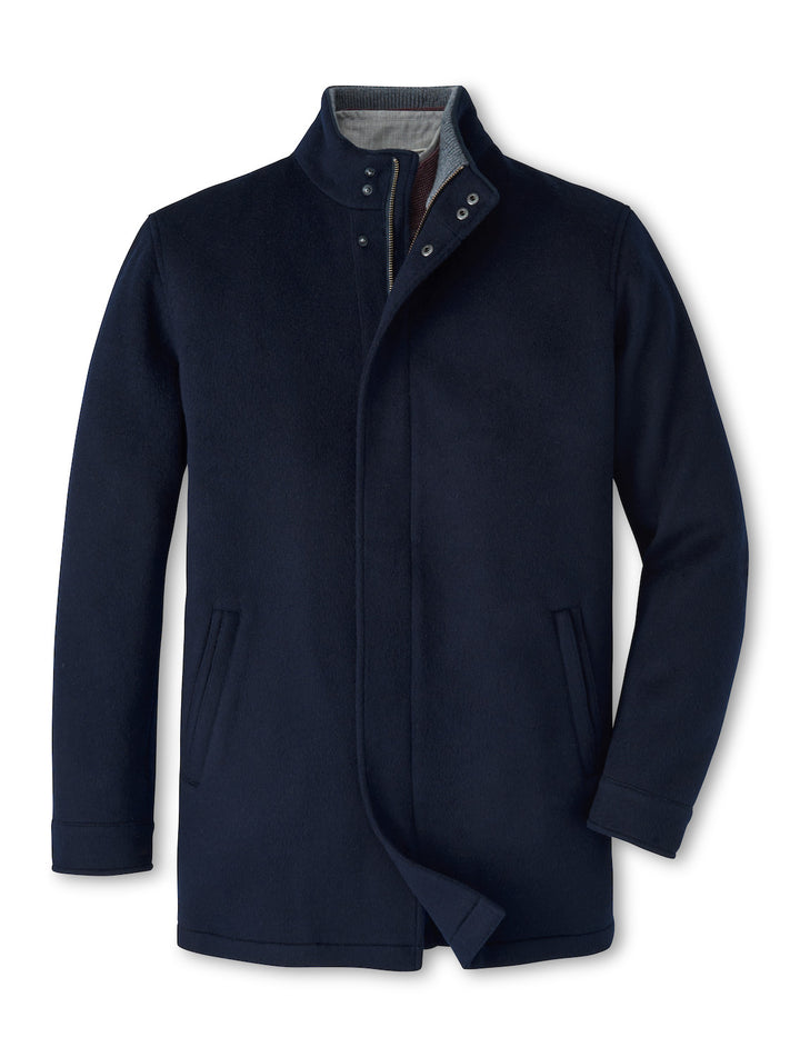 Peter Millar Crown Flex Merino City Coat: Navy