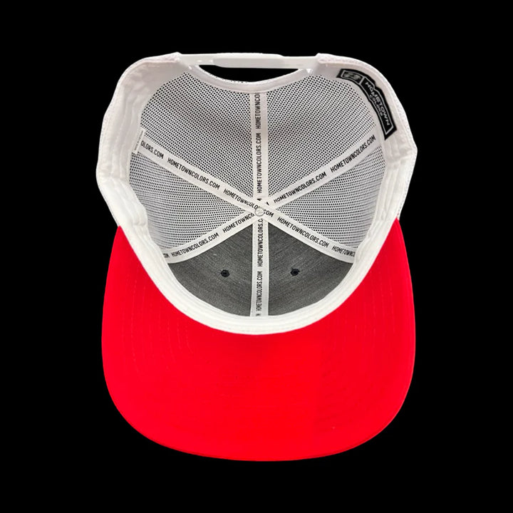 Hometown 803 3D Old Glory Waving Red White Blue Trucker Hat
